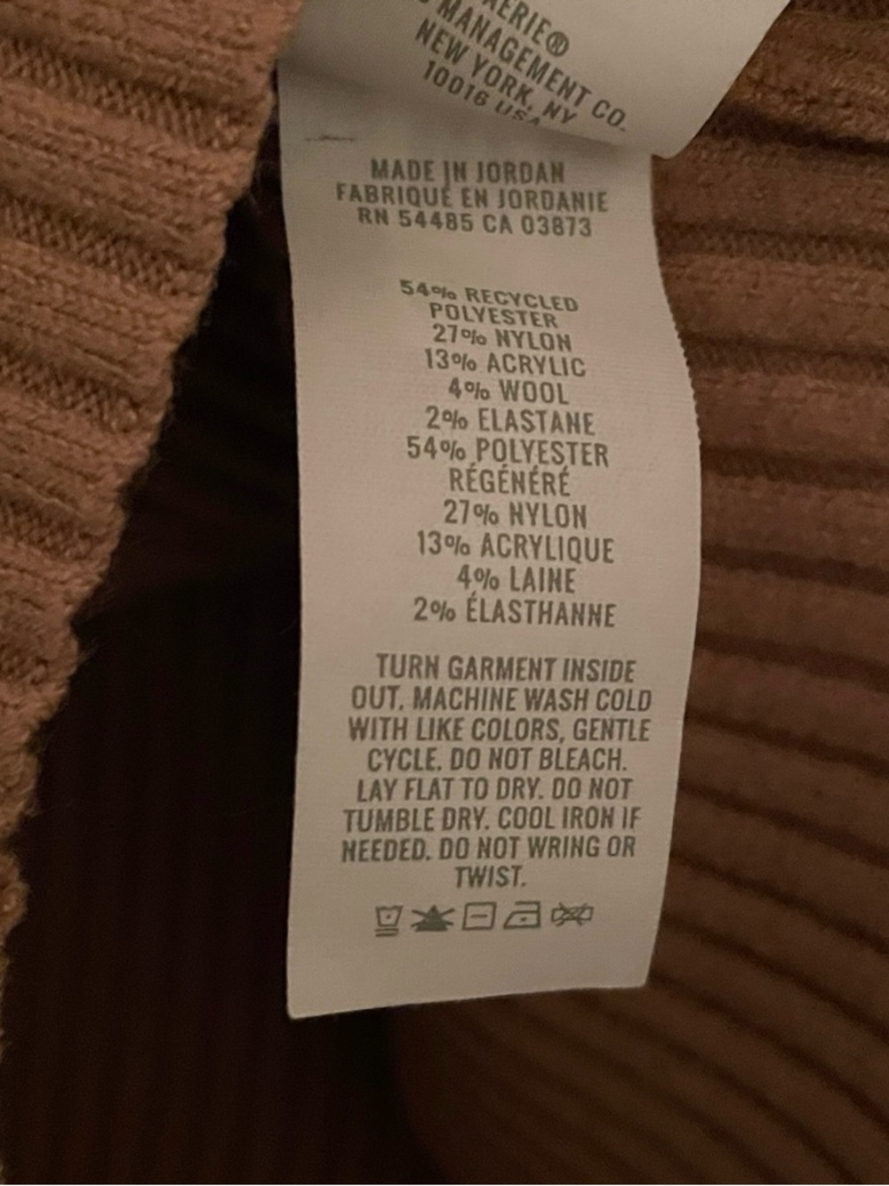 Aerie Women's Camel Brown Ribbed V-Neck Button Front Cardigan Sweater Size L - Picture 6 of 7